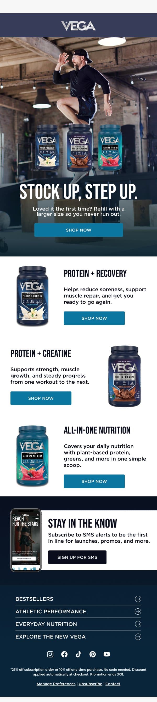 Your refill, but smarter email from Vega screenshot