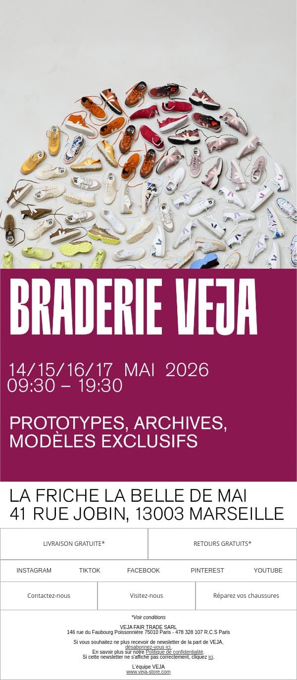 Braderie VEJA email from Veja screenshot