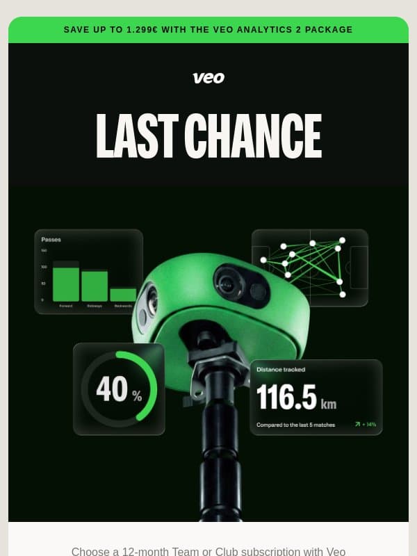 Save up to 1.299€ before September 30 email from Veo