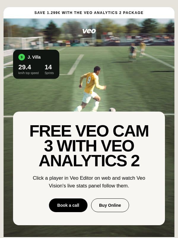 Veo Vision: see every player's top speed email from Veo