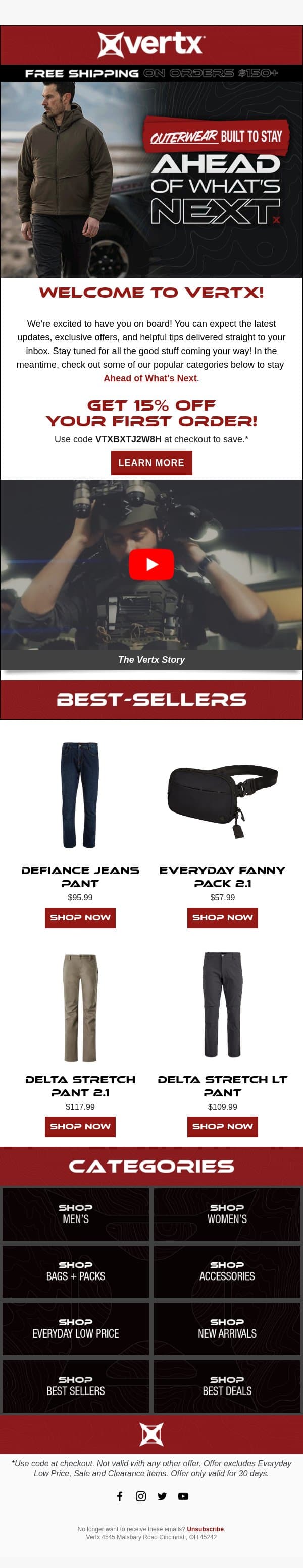 Welcome to Vertx! email from Vertx screenshot