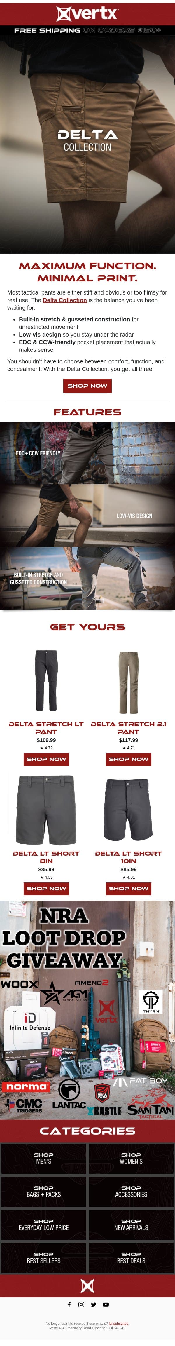 The Delta Collection: Maximum Function, Minimal Print email from Vertx screenshot