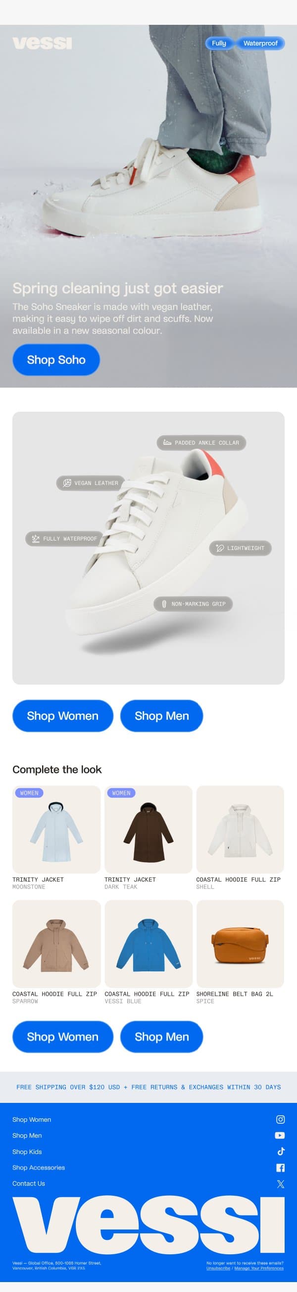 💧The Soho Sneaker is ready for spring email from Vessi screenshot