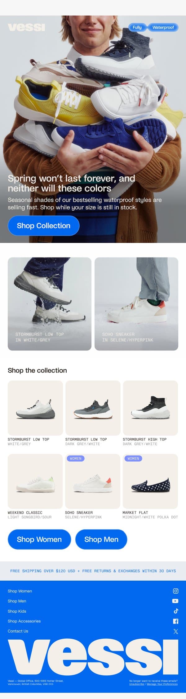 💧 This drop is moving fast email from Vessi screenshot