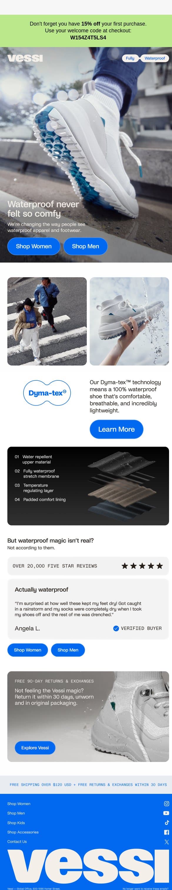 💧 Water magic inside email from Vessi screenshot