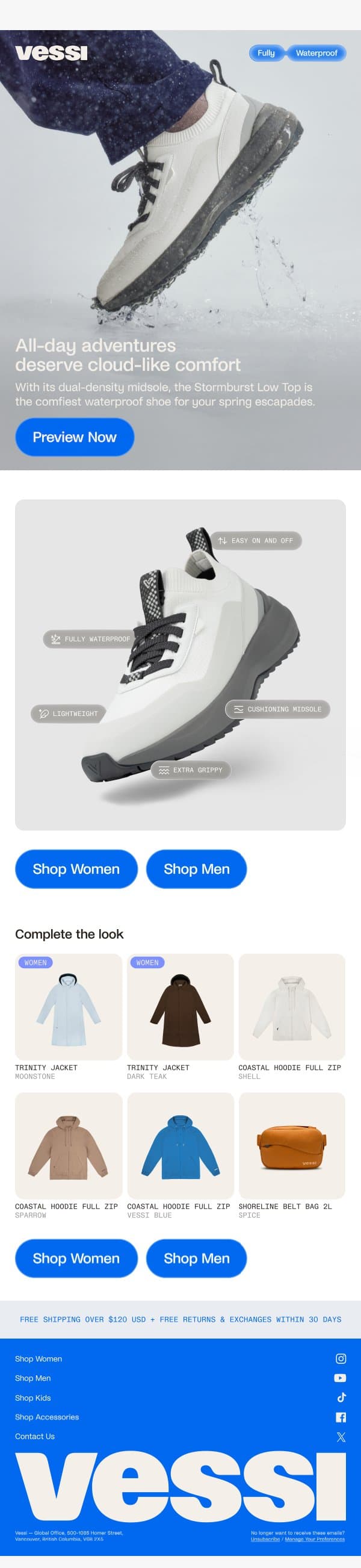 💧Spring calls for Stormbursts email from Vessi screenshot