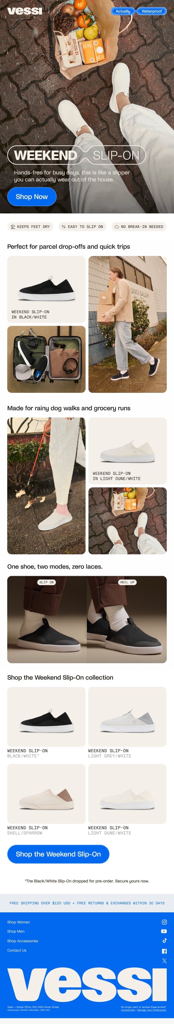 💧Meet the Weekend Slip-On email from Vessi screenshot