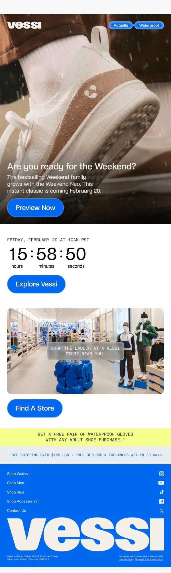 💧Something big is coming soon email from Vessi screenshot