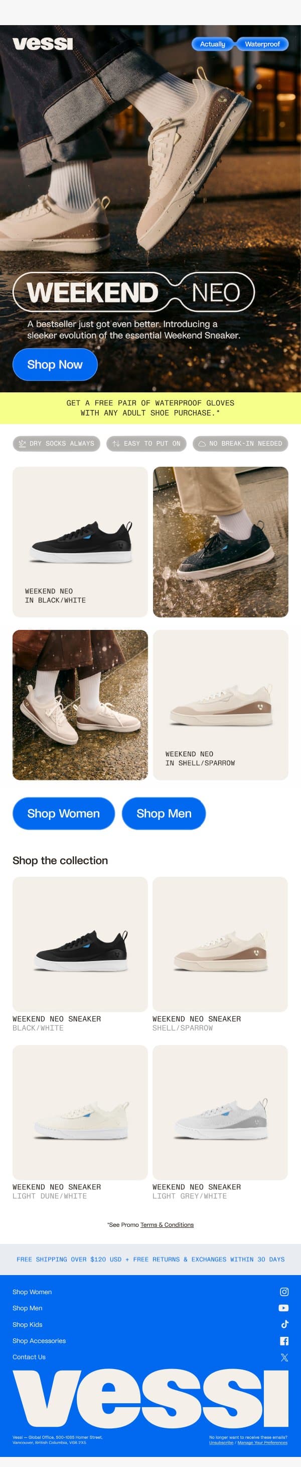 💧Meet the Weekend Neo email from Vessi screenshot
