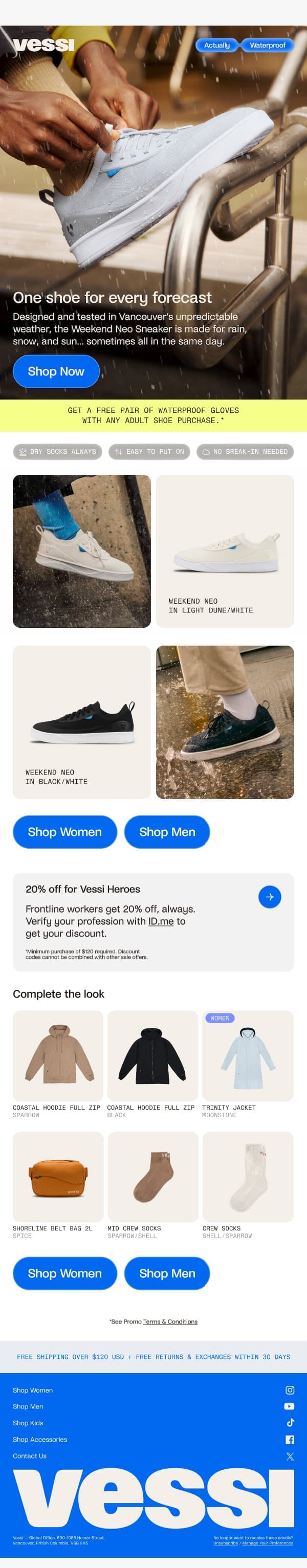 💧Delete your weather app - Weekend Neo is here email from Vessi screenshot