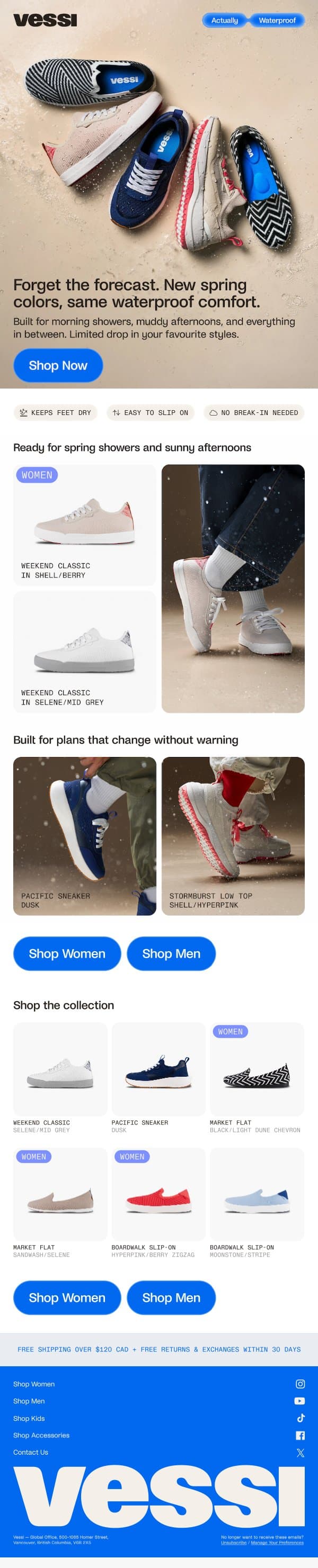 💧New spring colors are live email from Vessi screenshot