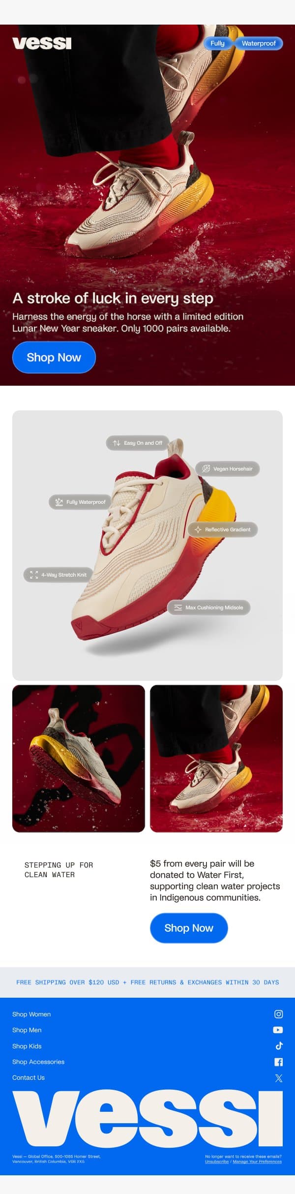 💧The Lunar New Year sneaker is here email from Vessi screenshot