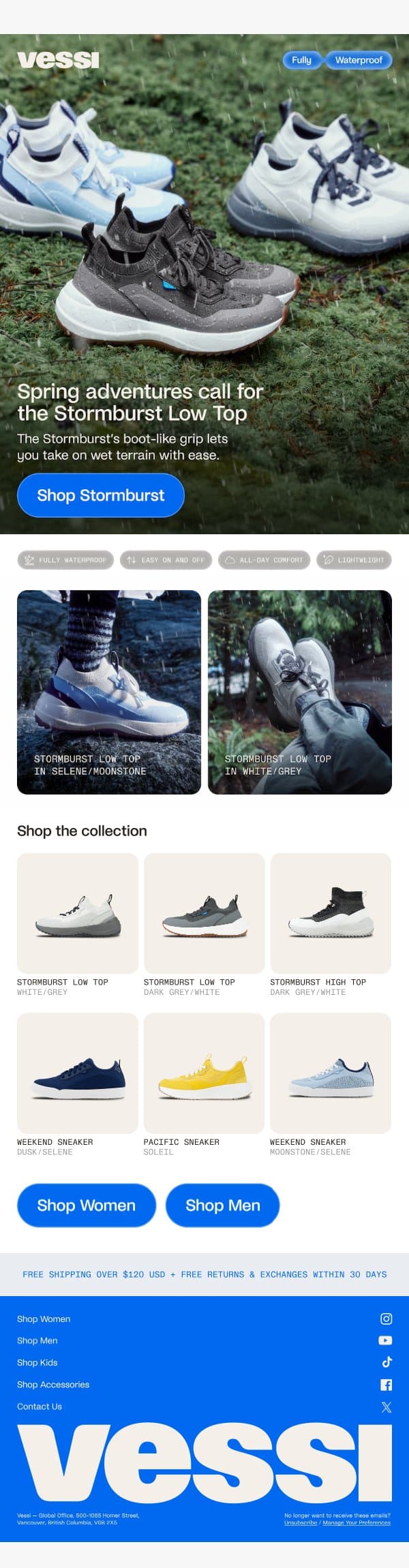 💧The Stormburst is ready for spring email from Vessi screenshot