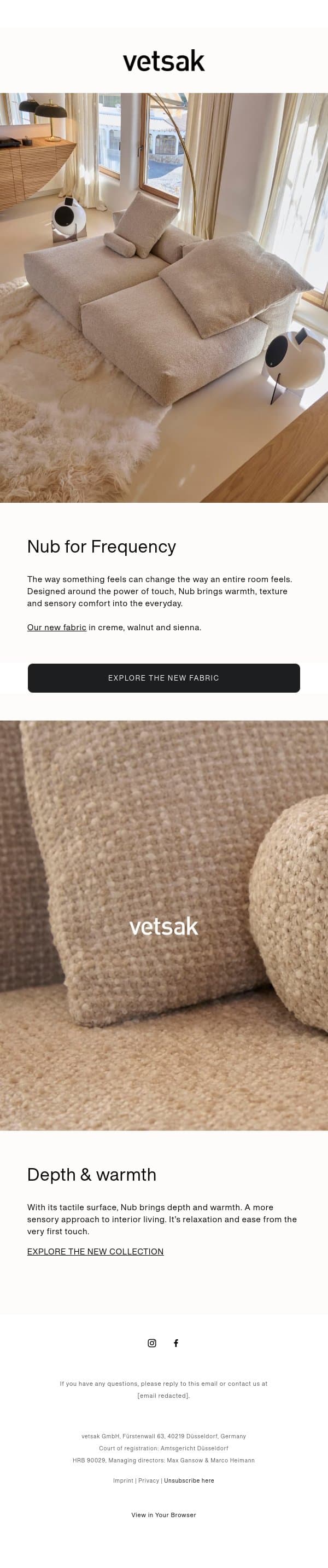 The power of touch. email from Vetsak screenshot