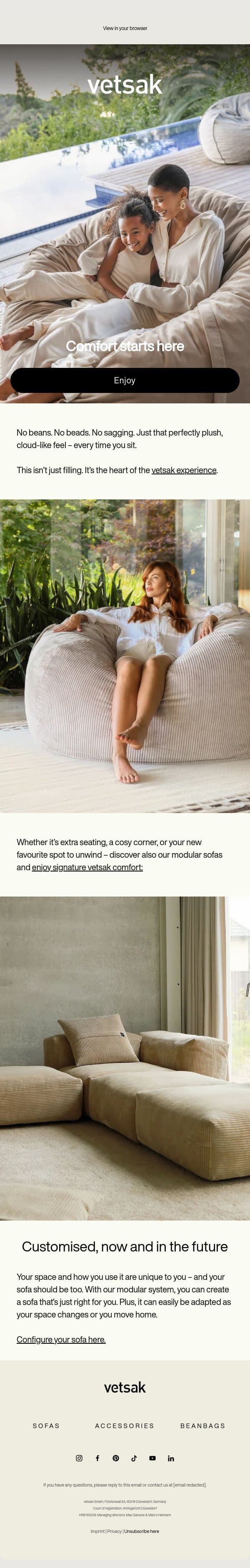 Unlock ultimate comfort with vetsak 🌟 email from Vetsak screenshot
