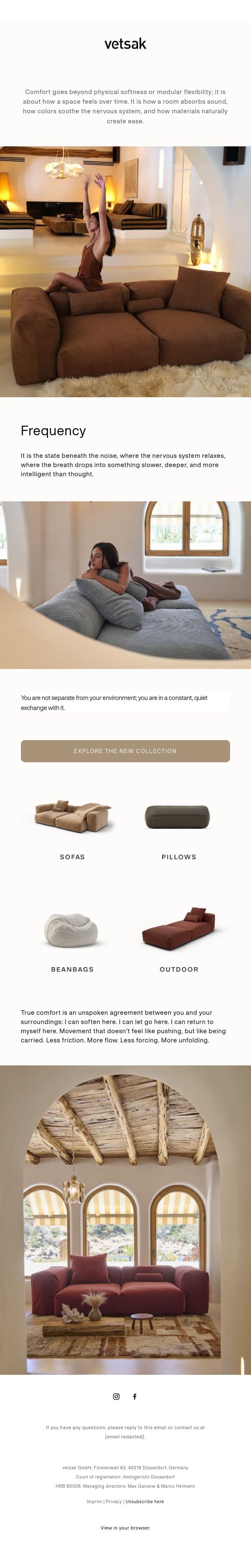 The evolution of comfort email from Vetsak screenshot