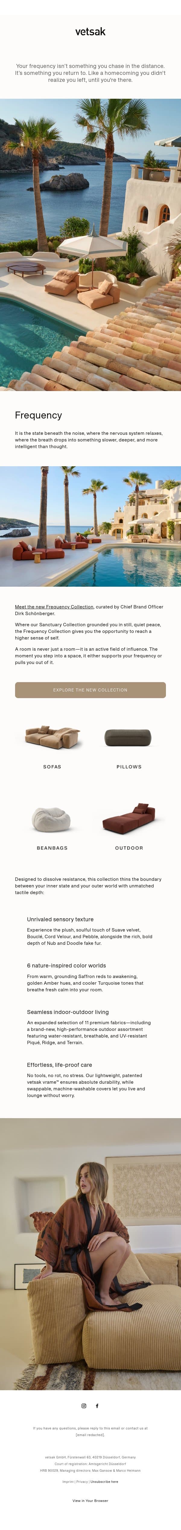 Meet the Frequency Collection email from Vetsak screenshot