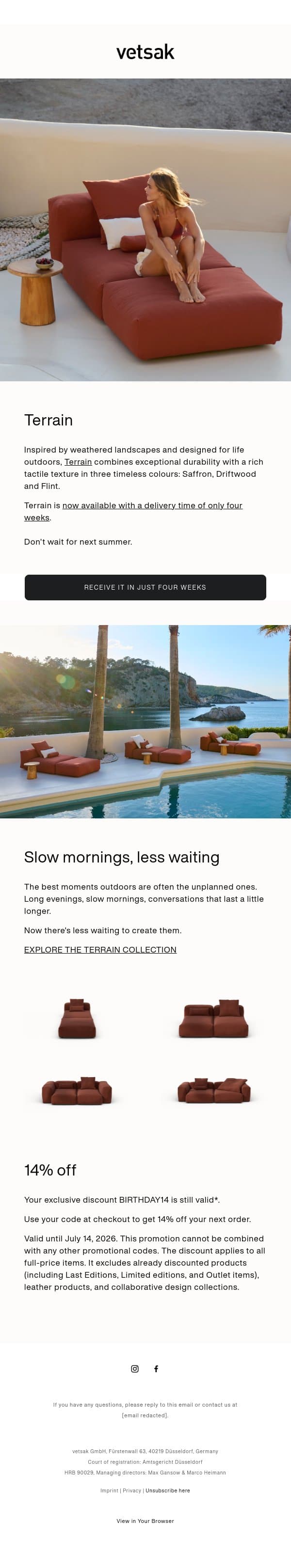 Don't wait for next summer. email from Vetsak screenshot