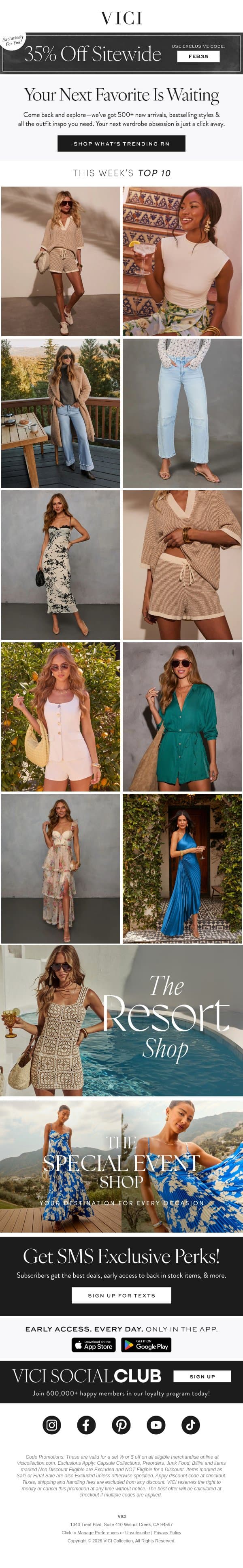 This Week's Top 10 💝 + Exclusive 35% OFF inside email from Vici screenshot