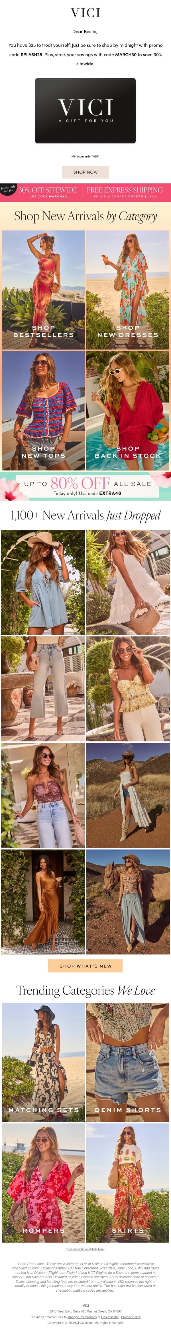 Exclusive! Your $25 Credit Expires Tonight email from Vici screenshot