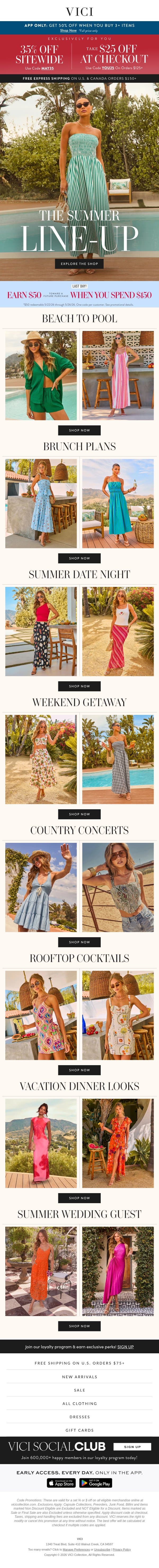 ENDS TONIGHT: 50% Off In the App & Free $25 email from Vici screenshot