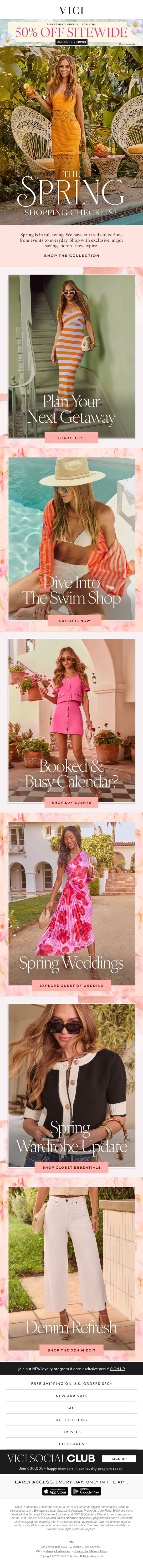 Your 50% Off Sitewide Expires Soon! email from Vici screenshot