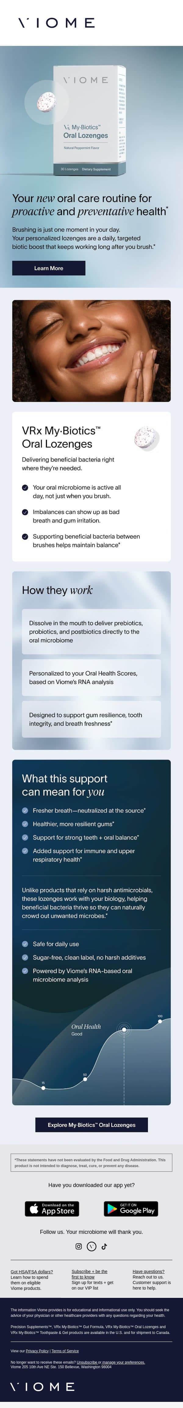 You’ve never met a mint like this before email from Viome screenshot