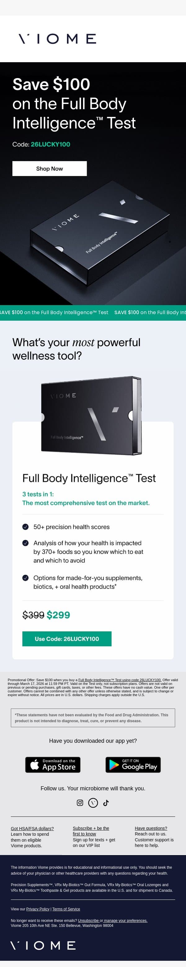 Your health evolution is waiting, friend email from Viome screenshot