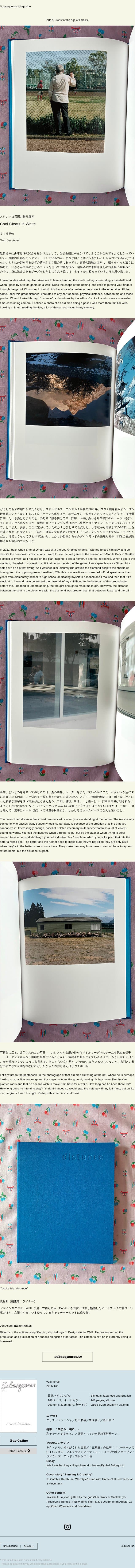 INSPIRATION PIECES of Subsequence / A Heavenly Revelry in the Stands email from Visvim screenshot