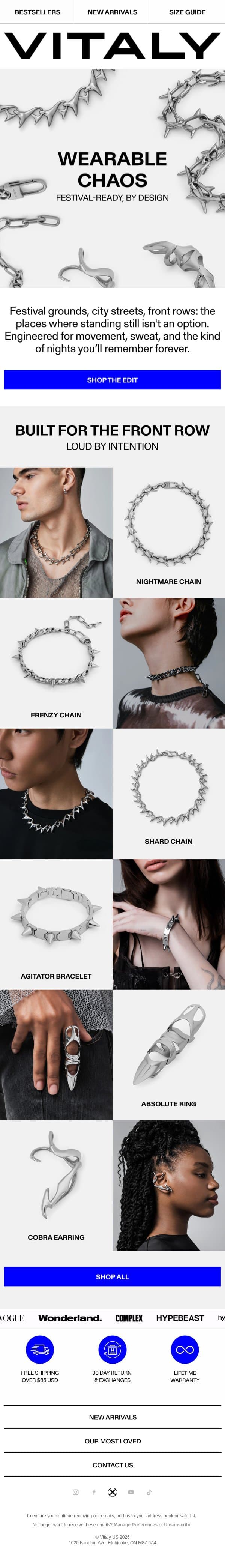 Wearable Chaos email from Vitaly screenshot