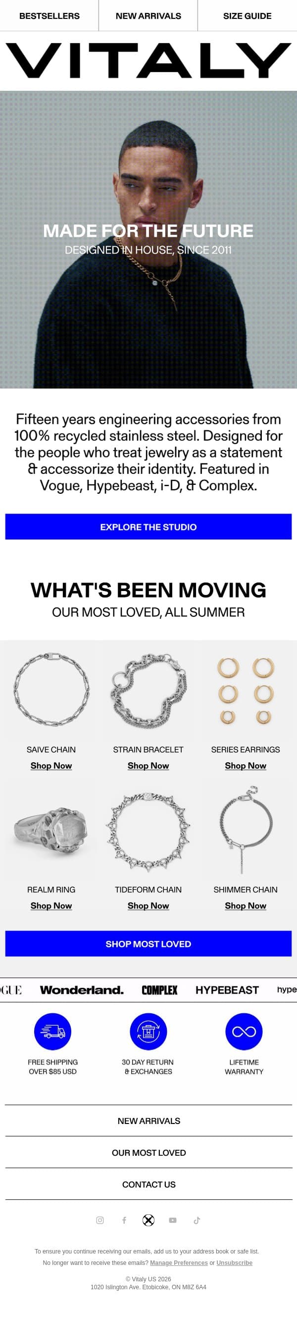 Our Most Loved email from Vitaly screenshot