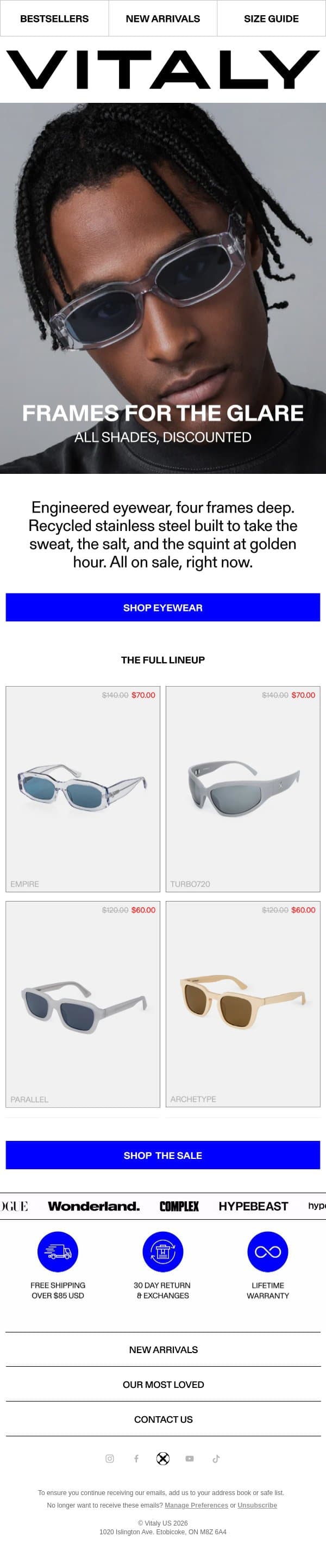 Summer Sunnies email from Vitaly screenshot