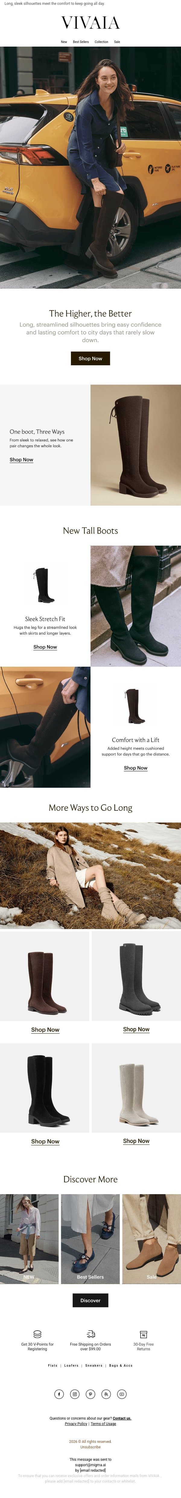 Knee-High Boots Are THE Style Right Now email from VIVAIA screenshot