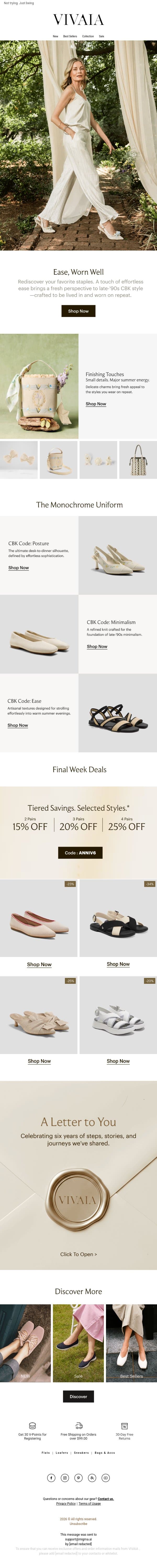 The New Way Everyone's Dressing Now email from VIVAIA screenshot