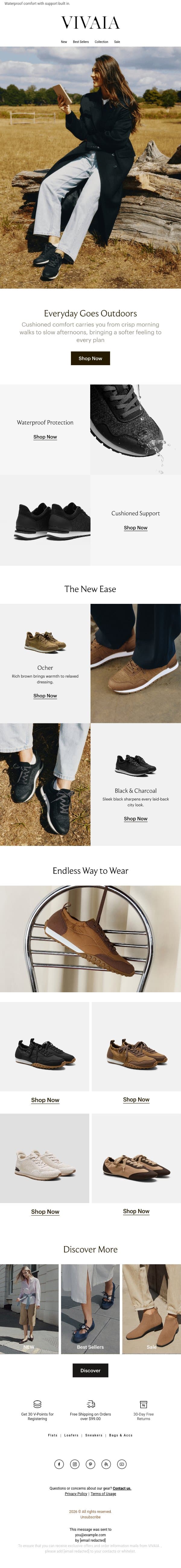 All-Day Pro: Next-Level Waterproof Comfort email from VIVAIA screenshot