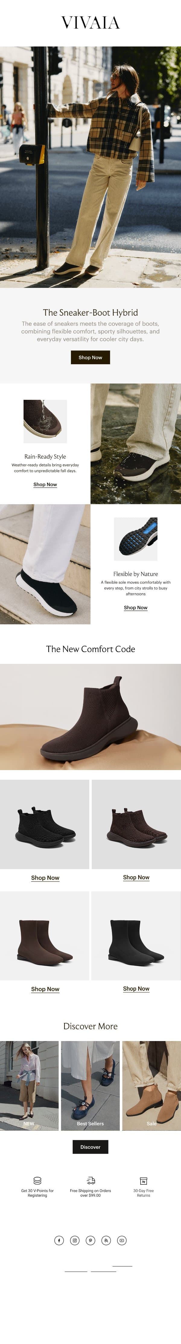 NEW IN: The Sneaker-Boot Hybrid 👟 email from VIVAIA screenshot