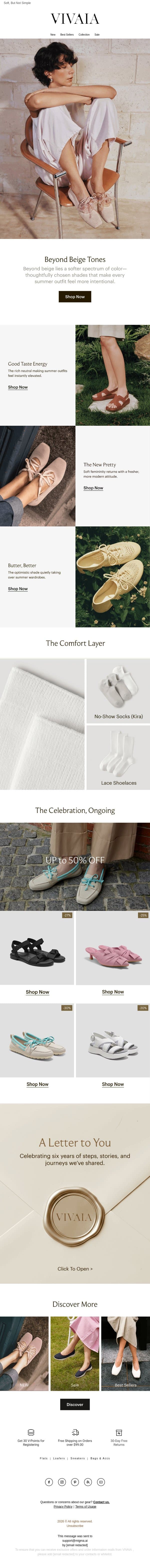 Beyond Beige (And Everything Basic) email from VIVAIA screenshot