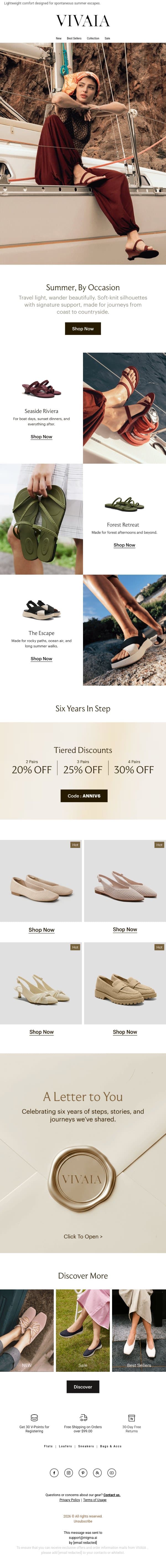 New Shades. For Every Summer Plan. email from VIVAIA screenshot