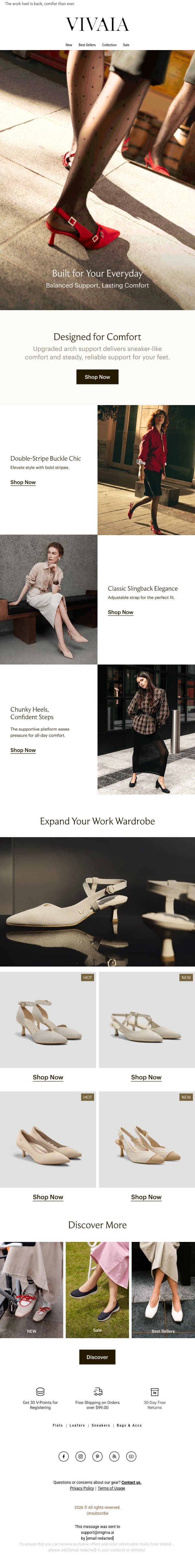 The 9-to-Midnight Pumps 🆕 email from VIVAIA screenshot