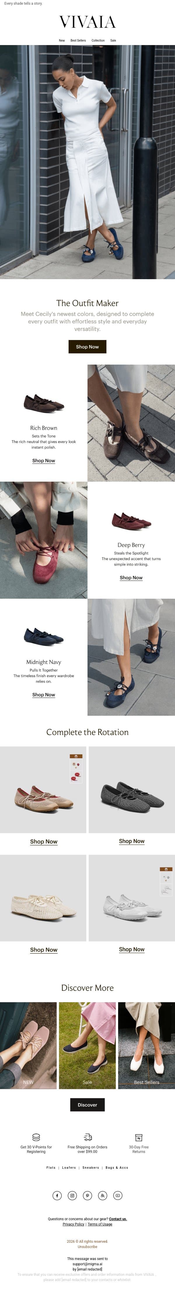 Cecily: In New Hues🤎❤️💙 email from VIVAIA screenshot