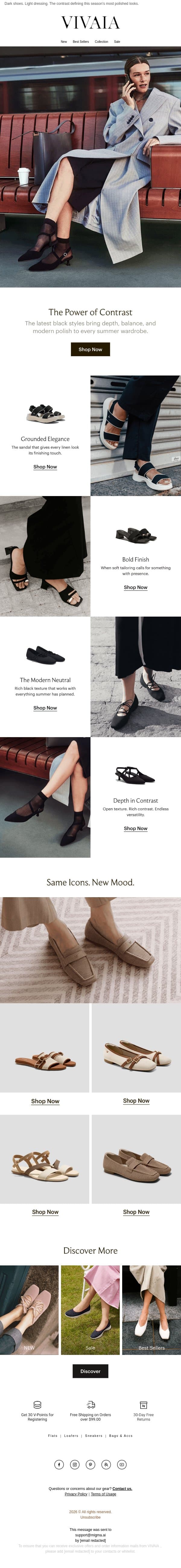 Summer's Strongest Neutral 🖤 email from VIVAIA screenshot