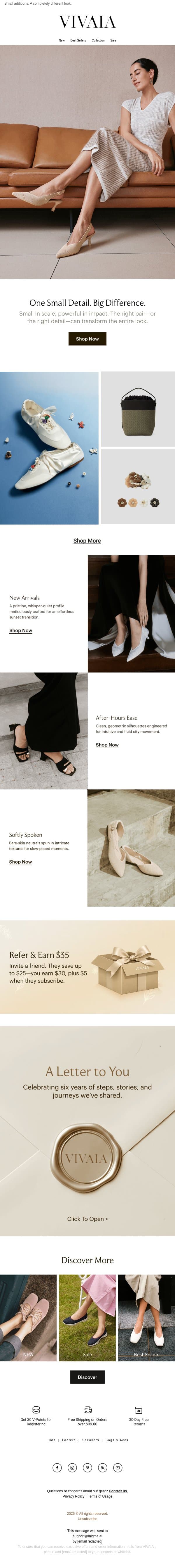 New Drop: It’s All in the Detail email from VIVAIA screenshot