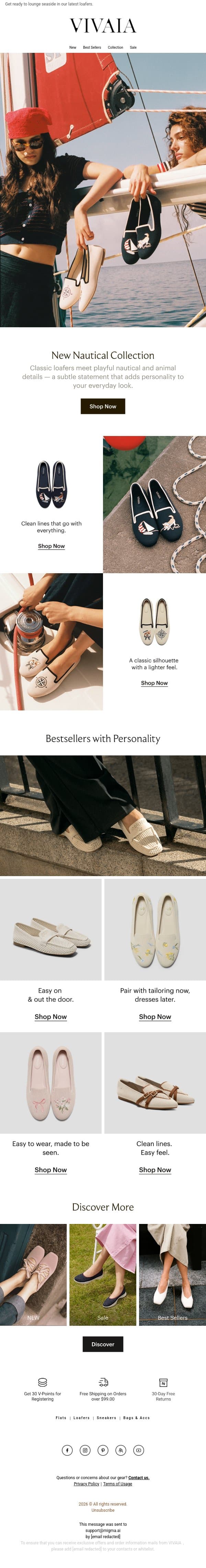 The Nautical Trend Everyone's Wearing email from VIVAIA screenshot