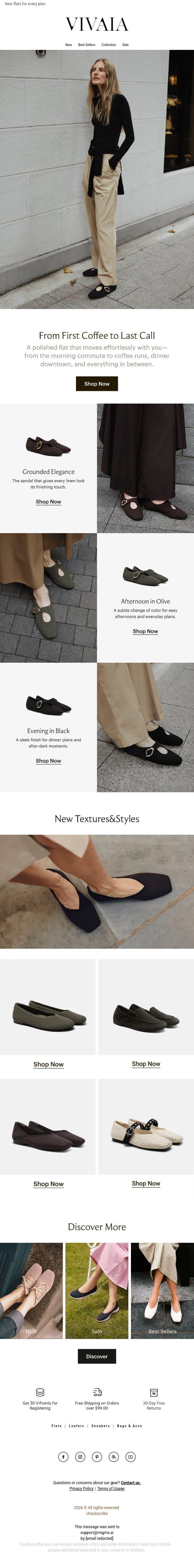 New City-to-Night Favorites!! email from VIVAIA screenshot
