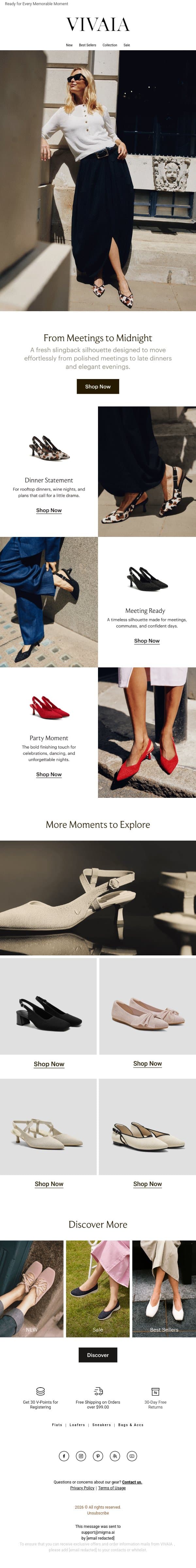 Meet the NEW Slingback Era email from VIVAIA screenshot