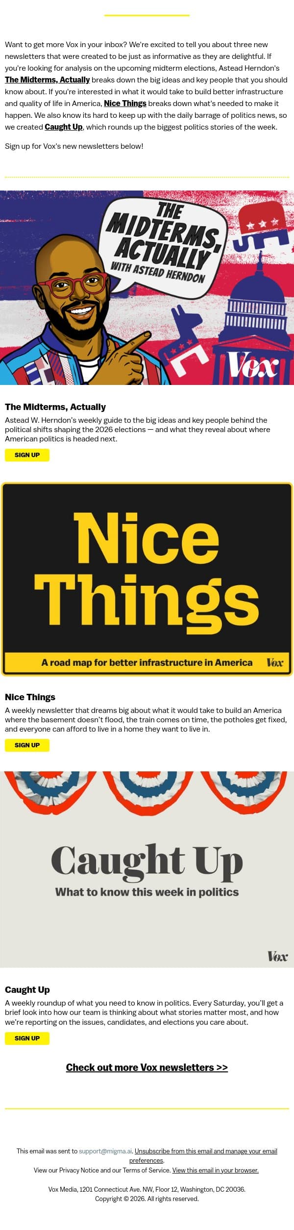 Your inbox is about to get smarter email from Vox screenshot