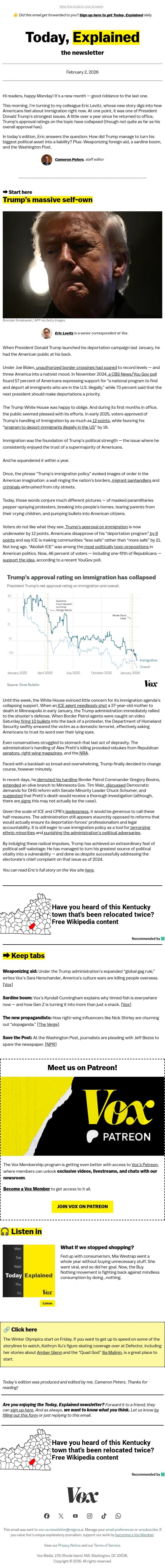 Trump’s massive self-own email from Vox screenshot