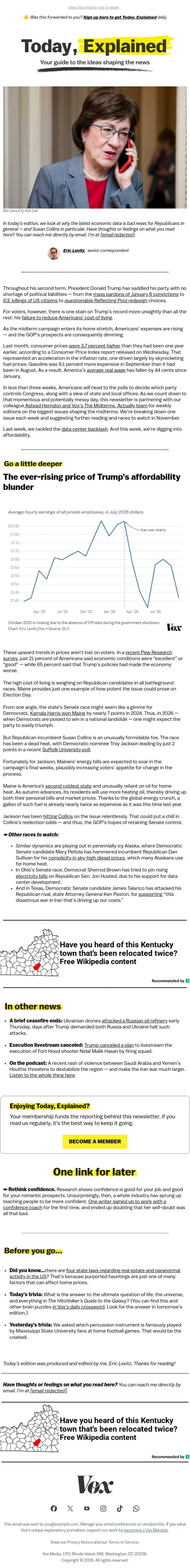 Cold weather and high prices could flip the Senate email from Vox screenshot