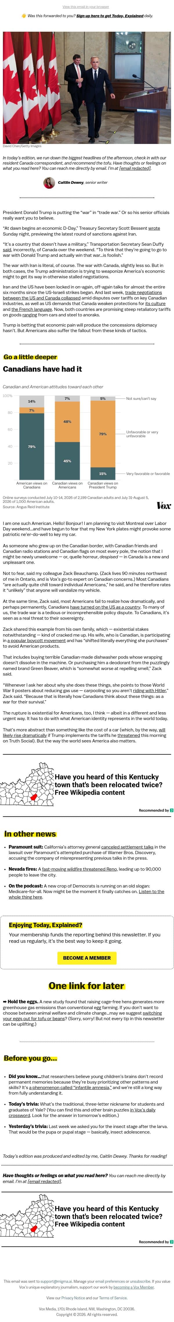 The view from a very angry Canada email from Vox screenshot