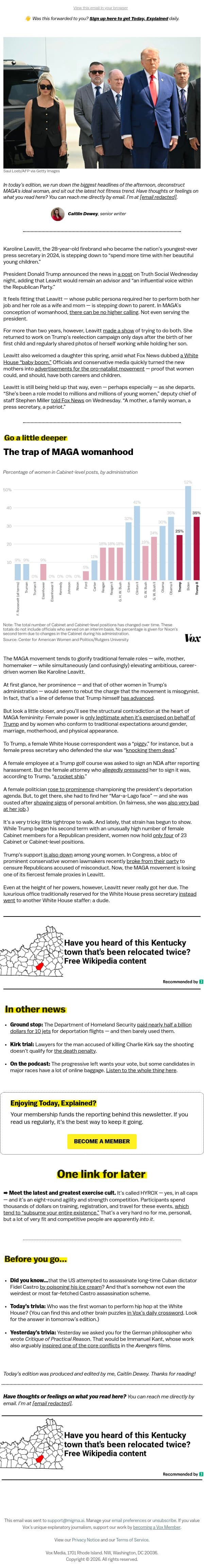 MAGA’s model working mom clocks out email from Vox screenshot